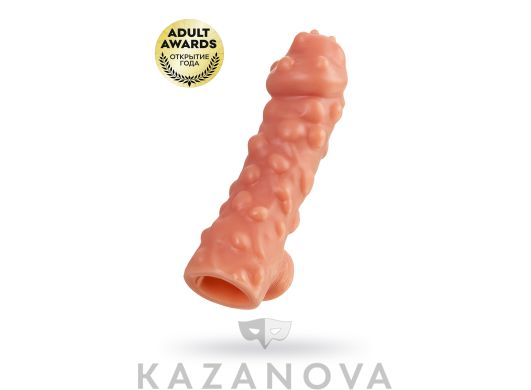 Насадка увеличивающая Kokos Cock Sleeve CS.003-L из TPE телесная 17.6 см