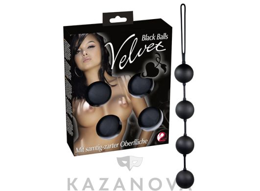 Вагинальные шарики Velvet черные 4 шт.