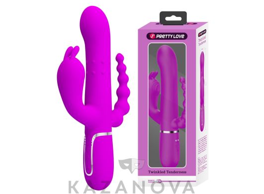 Вибратор Pretty Love Twinkled Tenderness Cammy 4in1 со стимуляцией клитора, G точки и ануса