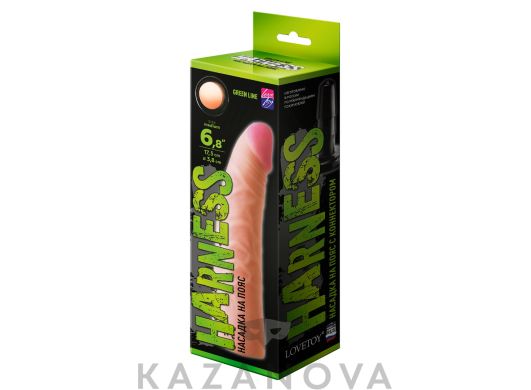 Насадка для страпона Harness из киберкожи телесная 17,5 м 705