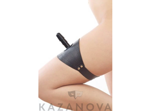 Бандаж на бедро для страпона Sitabella кожаный черный