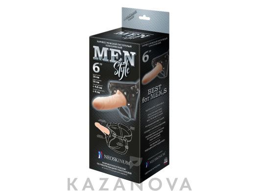 Страпон Lovetoy Men Styl мужской пустотелый телесный 16 см